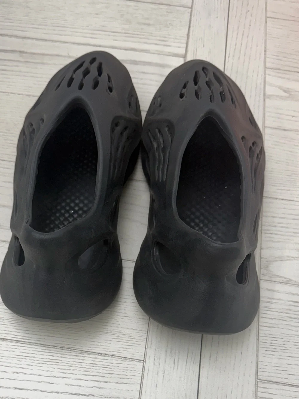 Black Yeezy Adidas Foam Slip-On Clog Shoes in Black